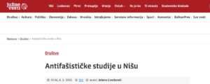 južne vesti, antifa studije, 2012